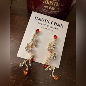 NWT Baublebar Christmas lights earrings